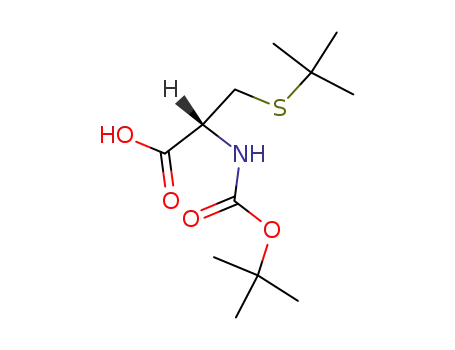 Molecular Structure of 56976-06-8 (BOC-CYS(TBU)-OH)
