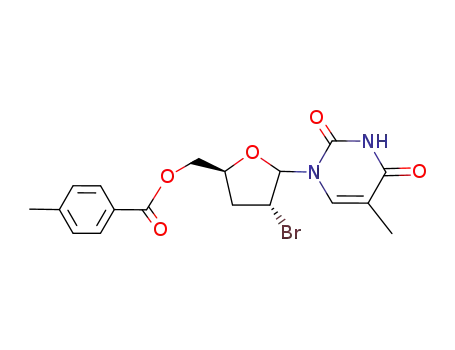 4-Methyl-benzoic acid (2S,4R)-4-bromo-5-(5-methyl-2,4-dioxo-3,4-dihydro-2H-pyrimidin-1-yl)-tetrahydro-furan-2-ylmethyl ester