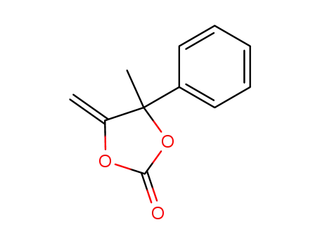 Molecular Structure of 95323-23-2 (1,3-Dioxolan-2-one, 4-methyl-5-methylene-4-phenyl-)