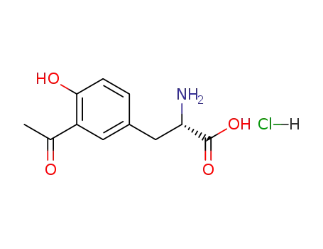 Molecular Structure of 32404-28-7 ((2S)-3-(3-ACETYL-4-HYDROXYPHENYL)-2-AMINOPROPANOIC ACID)