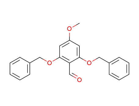 Molecular Structure of 91360-58-6 (Benzaldehyde, 4-methoxy-2,6-bis(phenylmethoxy)-)