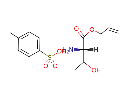 Molecular Structure of 88224-11-7 (L-Threonine, 2-propenyl ester, 4-methylbenzenesulfonate (salt))