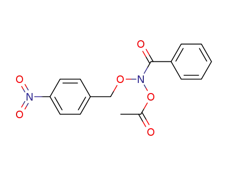 Molecular Structure of 139259-98-6 (N-(acetyloxy)-N-[(4-nitrobenzyl)oxy]benzamide)