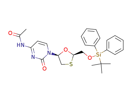 (2R,5S)-1-<2-<<(tert-butyldiphenylsilyl)oxy>methyl>-1,3-oxathiolan-5-yl>-N4-acetylcytosine