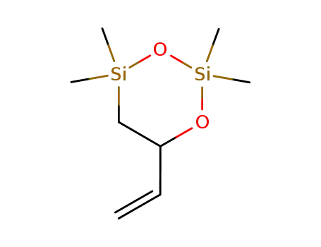 Molecular Structure of 113017-78-0 (1,3-Dioxa-2,4-disilacyclohexane, 6-ethenyl-2,2,4,4-tetramethyl-)