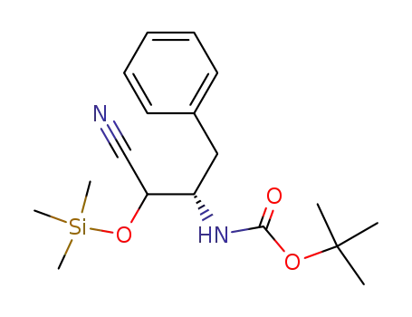 (2RS,3S)-N-(tert-butoxycarbonyl)-3-amino-2-trimethylsilyloxy-4-phenylbutanenitrile