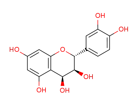 Molecular Structure of 93527-39-0 (2H-1-Benzopyran-3,4,5,7-tetrol, 2-(3,4-dihydroxyphenyl)-3,4-dihydro-,
(2R,3S,4S)-)