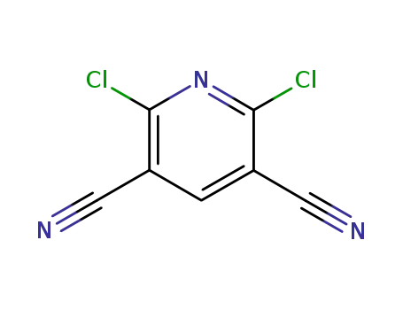 Molecular Structure of 151229-84-4 (2,6-dichloropyridine-3,5-dicarbonitrile)