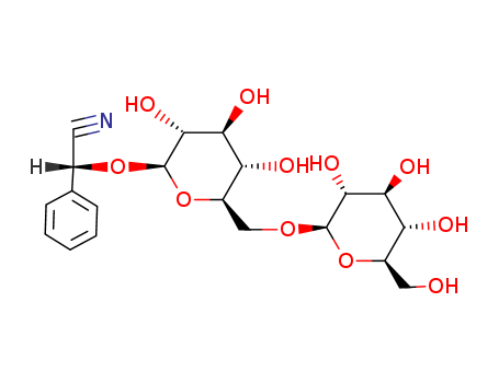 29883-15-6,Amygdalin,Amygdalin(6CI,7CI,8CI);Benzeneacetonitrile, a-[(6-O-b-D-glucopyranosyl-b-D-glucopyranosyl)oxy]-, (R)-;(-)-Amygdalin;(R)-Amygdalin;Amygdaloside;Amygdaloside (disaccharide);D-Amygdalin;Mandelonitrile-b-gentiobioside;