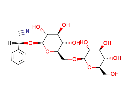 2-phenyl-2-{[(2R,3R,4S,5S,6R)-3,4,5-trihydroxy-6-({[(2R,3R,4R,5S,6R)-3,4,5-trihydroxy-6-(hydroxymethyl)oxan-2-yl]oxy}methyl)oxan-2-yl]oxy}acetonitrile