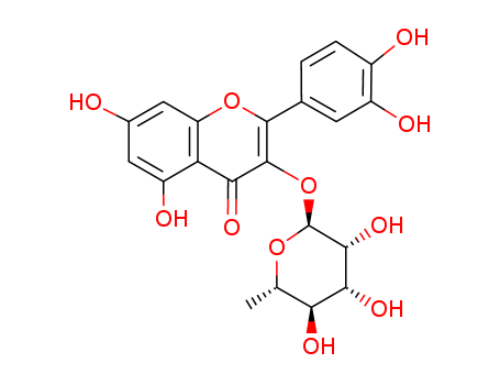 3-[(6-Deoxy-alpha-L-mannopyranosyl)oxy]-2-(3,4-dihydroxyphenyl)-5,7-dihydroxy-4H-benzopyran-4-one