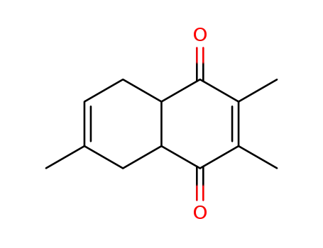 Molecular Structure of 59832-86-9 (1,4-Naphthalenedione, 4a,5,8,8a-tetrahydro-2,3,6-trimethyl-)