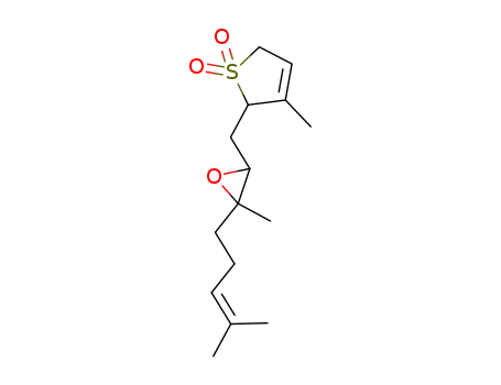 2-Methyl-3-(3-methyl-1,1-dioxo-2,5-dihydro-1H-1λ6-thiophen-2-ylmethyl)-2-(4-methyl-pent-3-enyl)-oxirane