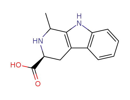 Molecular Structure of 191279-37-5 (1H-Pyrido[3,4-b]indole-3-carboxylic acid, 2,3,4,9-tetrahydro-1-methyl-,
(3S)-)