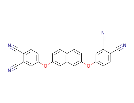 Molecular Structure of 77785-81-0 (1,2-Benzenedicarbonitrile, 4,4'-[2,7-naphthalenediylbis(oxy)]bis-)