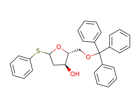 (2R,3S)-5-Phenylsulfanyl-2-trityloxymethyl-tetrahydro-furan-3-ol