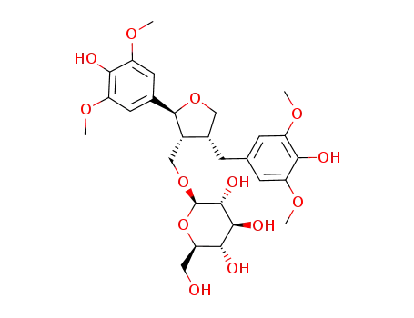(7S,8R,8’R)-4,9,4’-trihydroxy-3,5,3’,5’-tetramethoxy-7,9’-epoxylignan 9-O-β-D-glucopyranoside