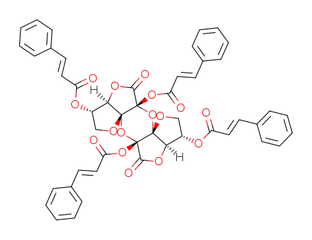(3aR,6aR,12aR)-3c,5a,9c,11a-tetrakis-trans-cinnamoyloxy-(3ar,5at,9ac,11at)-tetrahydro-1,4,6,7,10,12-hexaoxa-dicyclopent[c,i]-s-indacene-5,11-dione