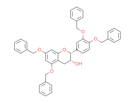 Molecular Structure of 87292-49-7 (2H-1-Benzopyran-3-ol,
2-[3,4-bis(phenylmethoxy)phenyl]-3,4-dihydro-5,7-bis(phenylmethoxy)-,
(2R,3R)-)