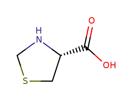 Molecular Structure of 34592-47-7 (L(-)-Thiazolidine-4-carboxylic acid)