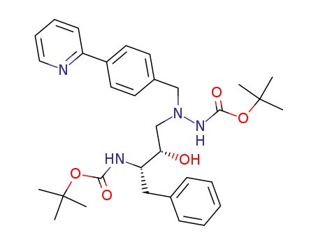 Molecular Structure of 198904-86-8 (Des-N-(methoxycarbonyl)-L-tert-leucine Bis-Boc Atazanavir)