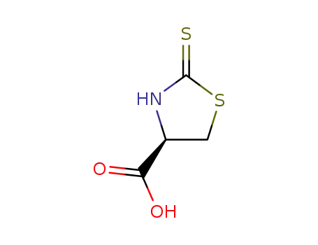 Molecular Structure of 98169-56-3 ((4R)-(-)-2-THIOXO-4-THIAZOLIDINECARBOXYLIC ACID)