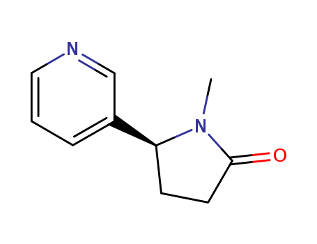 486-56-6,(-)-COTININE,2-Pyrrolidinone,1-methyl-5-(3-pyridinyl)-, (S)-; Cotinine (6CI,7CI,8CI); (-)-Cotinine;(S)-Cotinine; NIH 10498; S-(-)-Cotinine