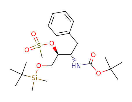methanesulfonic acid 2-tert-butoxycarbonylamino-1-(tert-butyl-dimethyl-silanyloxymethyl)-3-phenyl-propyl ester