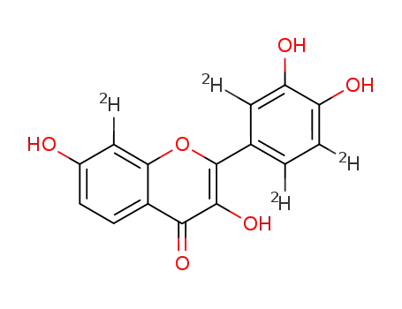 3,7-dihydroxy-2-(3,4-dihydroxyphenyl-2,5,6-D3)-4H-1-benzopyran-4-one-8-D