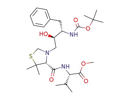 (S)-2-{[(R)-3-((2R,3S)-3-tert-Butoxycarbonylamino-2-hydroxy-4-phenyl-butyl)-5,5-dimethyl-thiazolidine-4-carbonyl]-amino}-3-methyl-butyric acid methyl ester