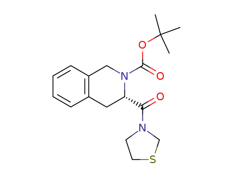 3-(thiazolidine-3-carbonyl)-3,4-dihydro-1H-isoquinoline-2-carboxylic acid tert-butyl ester