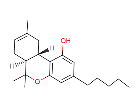 Molecular Structure of 33029-18-4 ([6aS,(+)]-6aα,7,10,10aβ-Tetrahydro-6,6,9-trimethyl-3-pentyl-6H-dibenzo[b,d]pyran-1-ol)