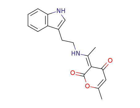 3-(1-[2-(3-indolyl)ethylamino]ethylidene)-6-methyl-2,4-pyrandione