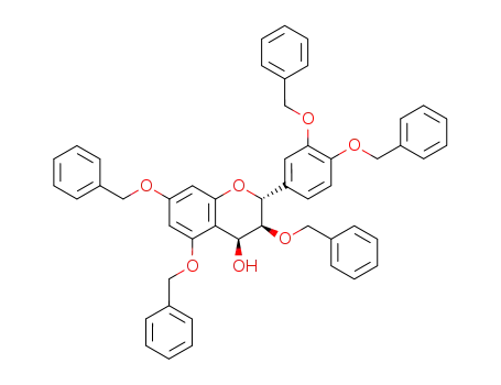 Molecular Structure of 574749-29-4 (2H-1-Benzopyran-4-ol,
2-[3,4-bis(phenylmethoxy)phenyl]-3,4-dihydro-3,5,7-tris(phenylmethoxy)-
, (2R,3S,4S)-)