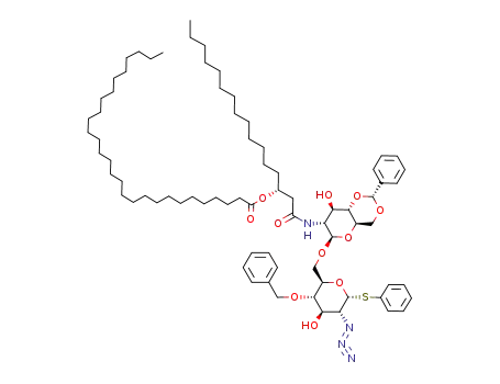 phenyl 2-azido-4-O-benzyl-6-O-{4,6-O-benzylidene-2-deoxy-2-[(R)-3-octacosanoyloxy-hexadecan]amido-β-D-glucopyranosyl}-2-deoxy-1-thio-α-D-glucopyranoside
