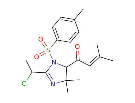 1-[2-(1-chloro-ethyl)-5,5-dimethyl-3-(toluene-4-sulfonyl)-4,5-dihydro-3H-imidazol-4-yl]-3-methyl-but-2-en-1-one