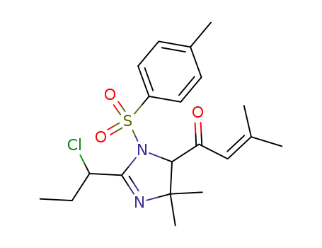 1-[2-(1-chloro-propyl)-5,5-dimethyl-3-(toluene-4-sulfonyl)-4,5-dihydro-3H-imidazol-4-yl]-3-methyl-but-2-en-1-one