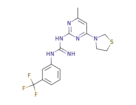 N-(4-methyl-6-thiazolidin-3-yl-pyrimidin-2-yl)-N'-(3-trifluoromethyl-phenyl)-guanidine
