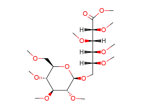 O2,O3,O4,O5-tetramethyl-O6-(tetra-O-methyl-β-D-glucopyranosyl)-D-gluconic acid methyl ester