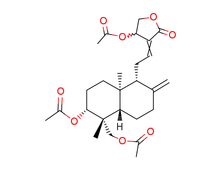 ent-(14Ξ)-3β,14,19-triacetoxy-15-hydroxy-labda-8(20),12ξ-dien-16-oic acid-lactone