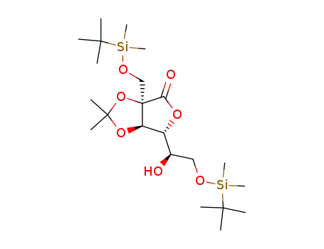 6-O-tert-butyldimethylsilyl-2-C-tert-butyldimethylsilyloxymethyl-2,3-O-isopropylidene-L-allono-1,4-lactone