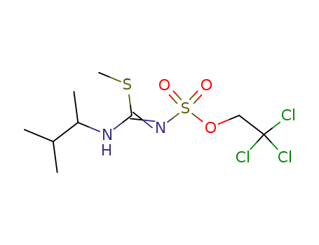 [1-(1,2-Dimethyl-propylamino)-1-methylsulfanyl-meth-(E)-ylidene]-sulfamic acid 2,2,2-trichloro-ethyl ester