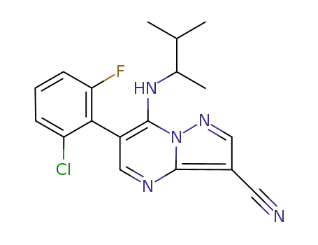 6-(2chloro-6-fluorophenyl)7-[(1,2-dimethylpropyl)amino]pyrazolo[1,5-a]pyrimidine-3-carbonitrile