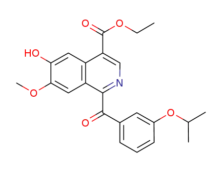 6-hydroxy-1-(3-isopropoxy-benzoyl)-7-methoxy-isoquinoline-4-carboxylic acid ethyl ester