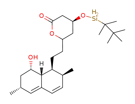 6 (R)-[2-(8'(S)-hydroxy-2'(S),6'(R)-dimethyl-1',2',6',7',8',8'a (R)-hexahydronaphthyl-1'(S))ethyl]-4 (R)-(dimethyl-tert-butylsilyloxy)-3,4,5,6-tetrahydro-2H-pyran-2-on