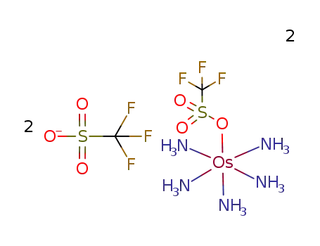 Molecular Structure of 83781-30-0 (PENTAAMMINE(TRIFLUOROMETHANESULFONATO)OSMIUM(III) TRIFLUOROMETHANESULFONATE)