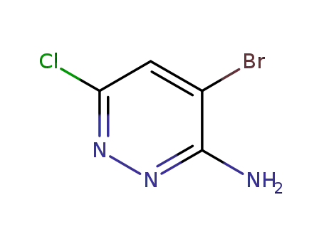 Molecular Structure of 446273-59-2 (3-Amino-4-bromo-6-chloropyridazine)