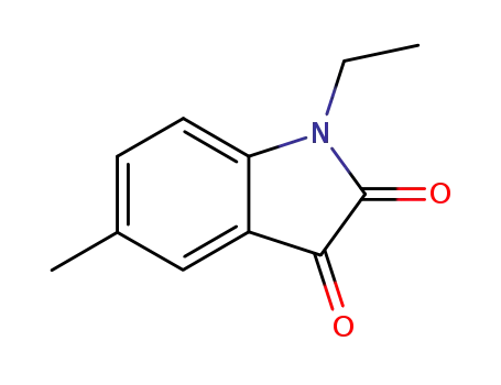 Molecular Structure of 299925-63-6 (1H-Indole-2,3-dione, 1-ethyl-5-methyl-)