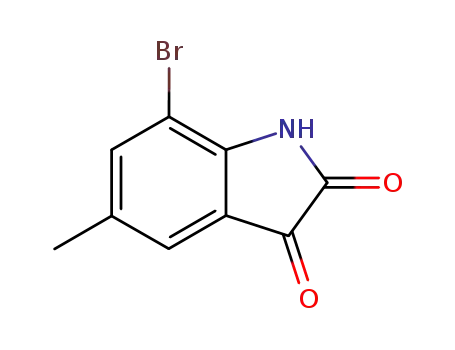 Molecular Structure of 108938-16-5 (7-BROMO-5-METHYL-1H-INDOLE-2,3-DIONE)