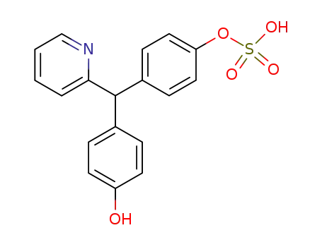 Molecular Structure of 51264-33-6 (Phenol,4-[(4-hydroxyphenyl)-2-pyridinylmethyl]-, 1-(hydrogen sulfate) (9CI))